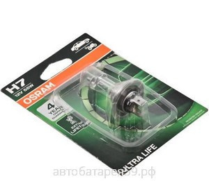 лампа osram 12v h7 (55) px26d ultra life (блистер) 64210 ult
