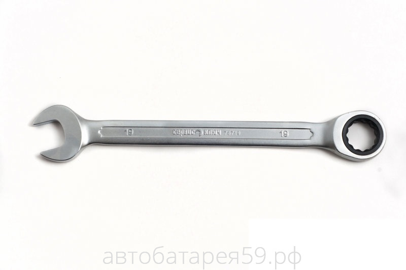 ключ трещеточный 19мм (холодный штамп) cr-v 75719
