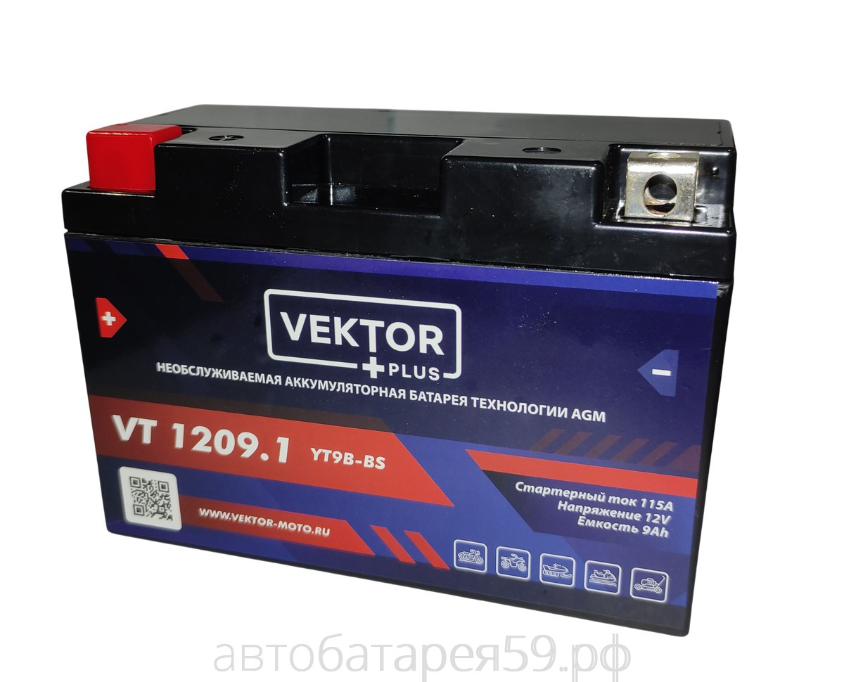 аккумулятор vektor plus vt 1209.1