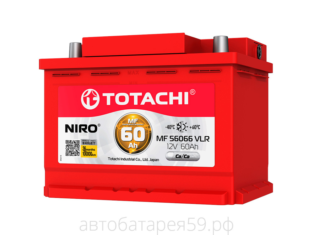 аккумулятор totachi niro mf 56066 60 о.п.