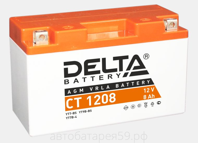 аккумулятор delta ct 1208