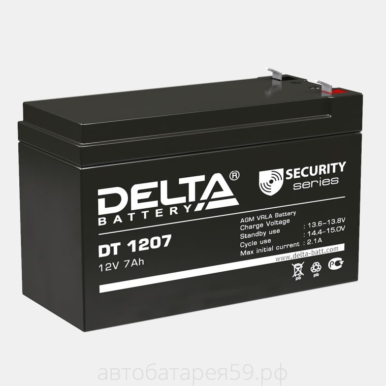 аккумулятор delta dt 1207