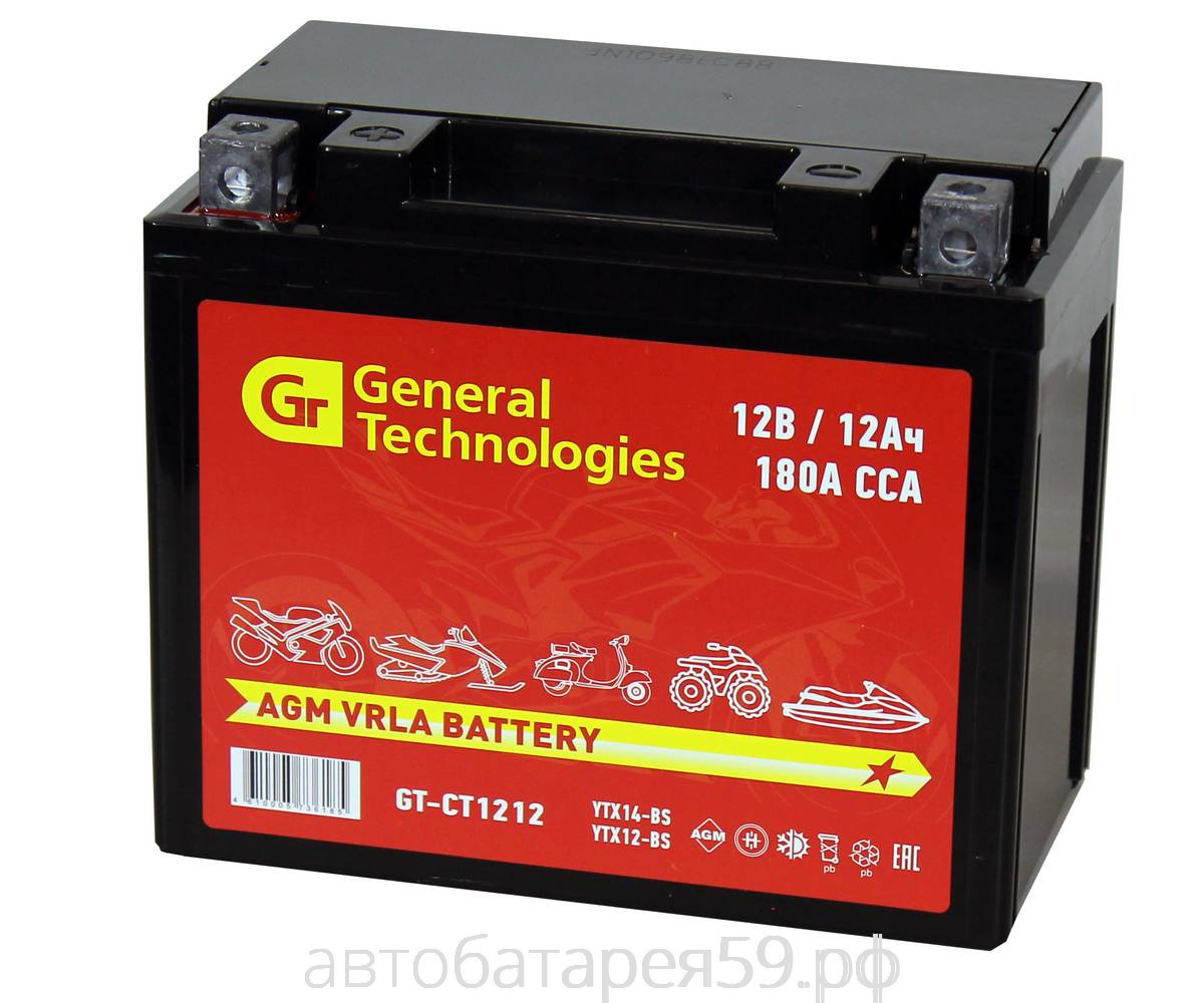 аккумулятор general technologies ct 1212