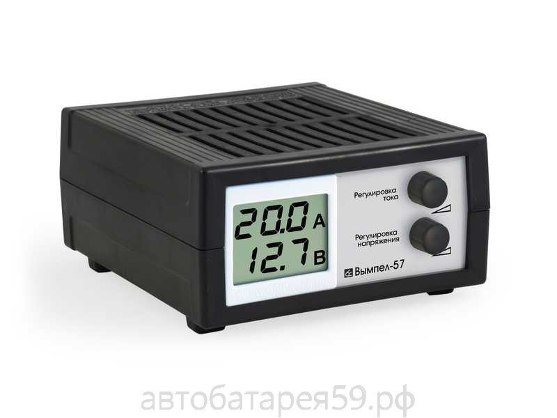 зарядное устройство вымпел-57 (автомат, 0,5-20а, 7.4-18в, жк индикатор)