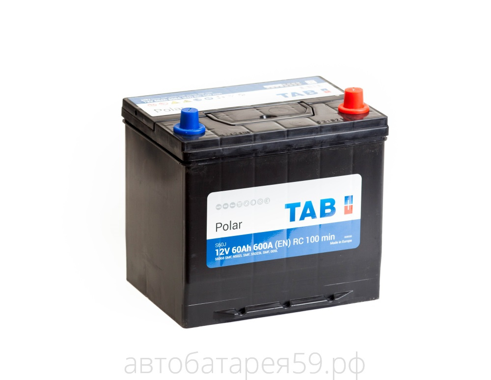 аккумулятор tab polar 60 о.п. азия бортик