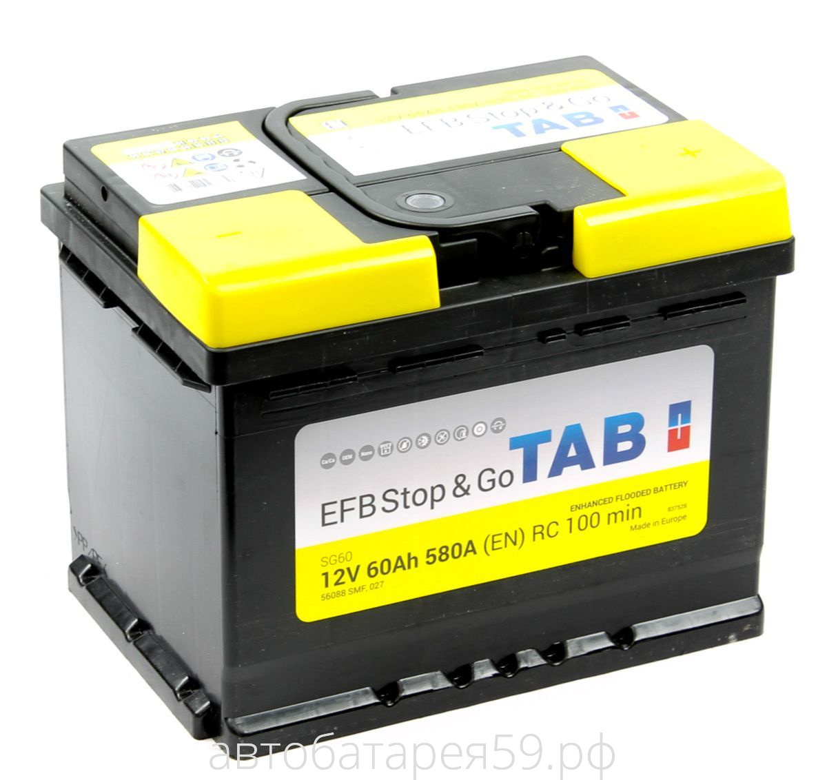 аккумулятор tab efb stop&go 60 о.п. 212060