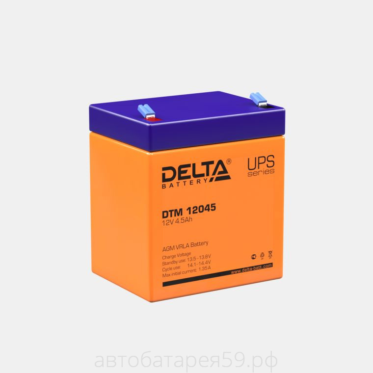 аккумулятор delta dtm 12045 