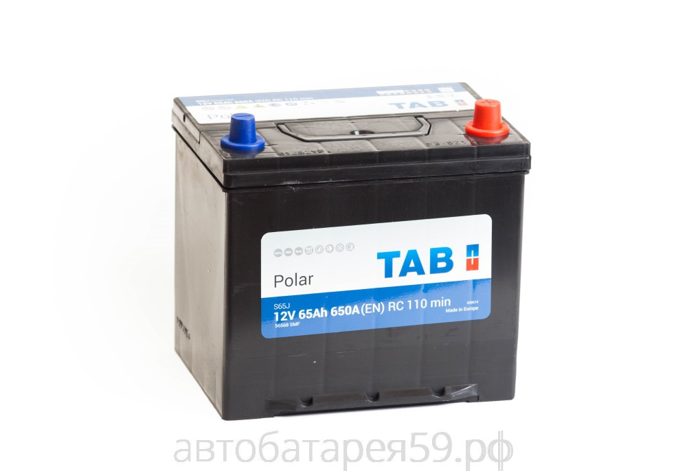аккумулятор tab polar 65 о.п. азия бортик