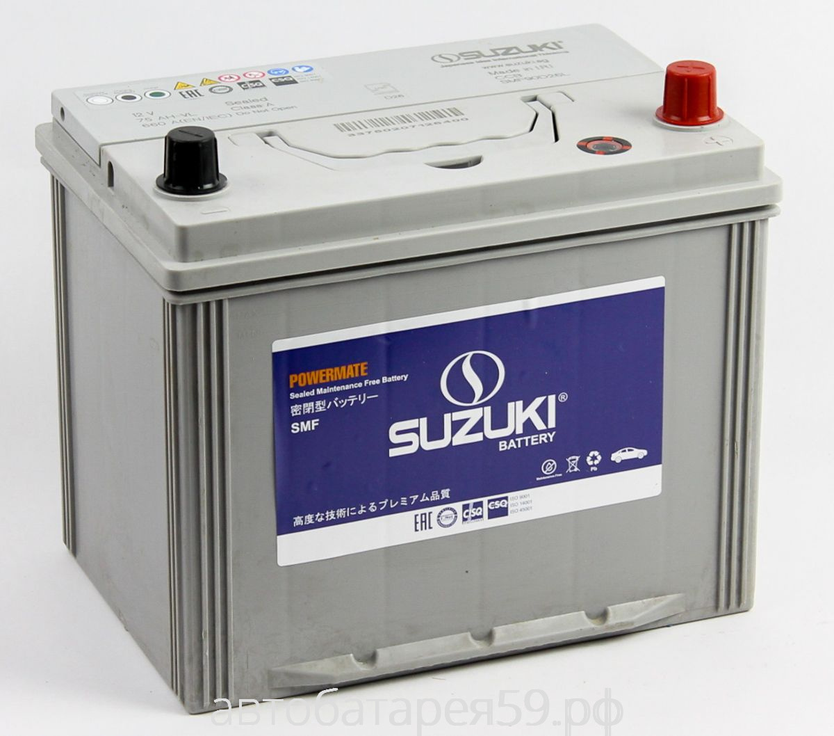 аккумулятор suzuki 75 о.п. азия 90d26l