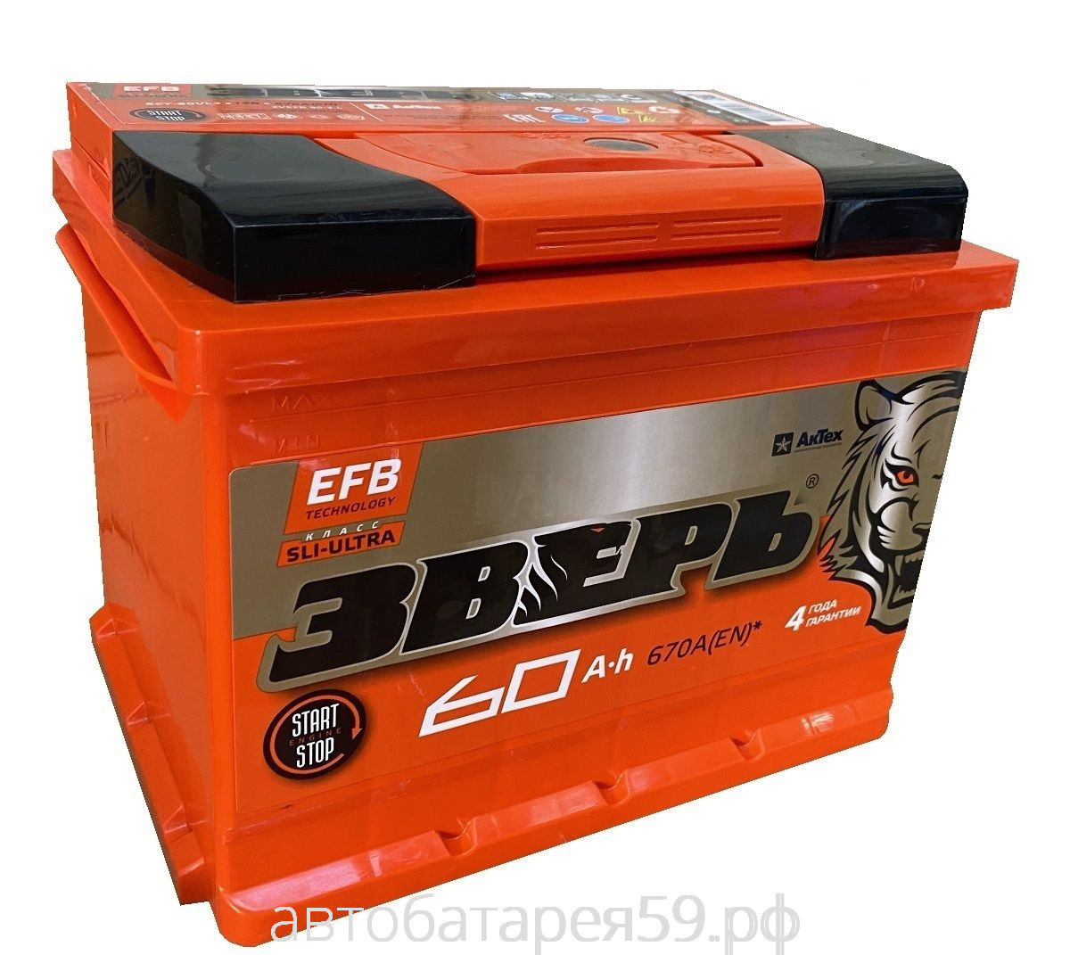 аккумулятор зверь 60 п.п. efb