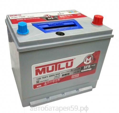 аккумулятор mutlu sfb m3 80 о.п. азия бортик 95d26fl