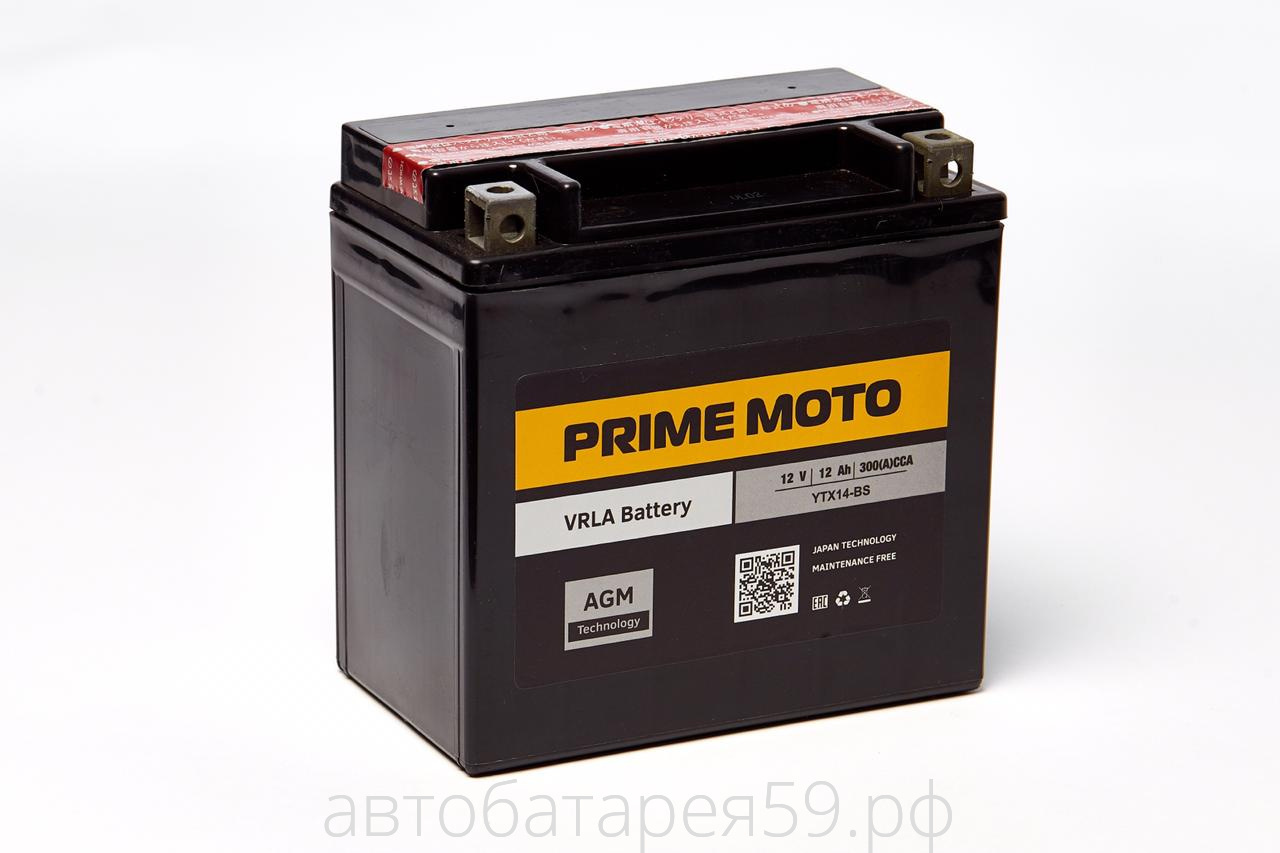 аккумулятор prime pr12.14ytx14-bs