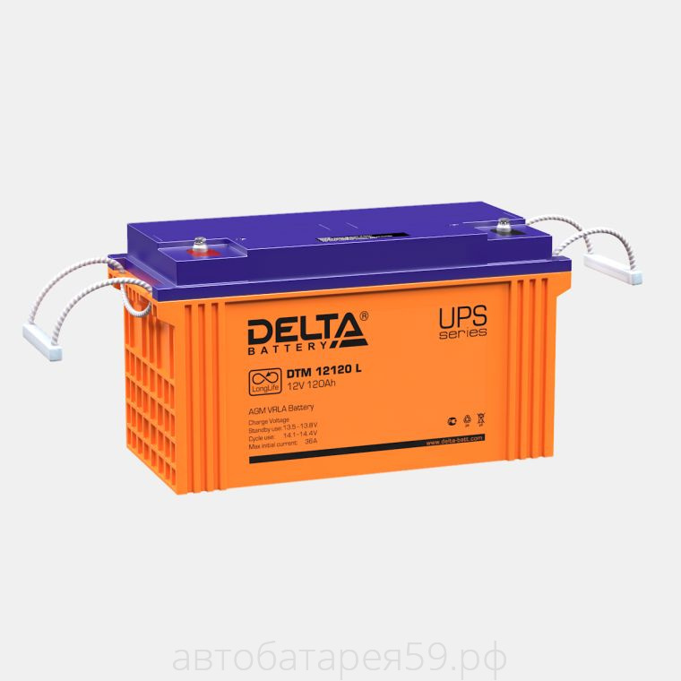аккумулятор delta dtm l 12120