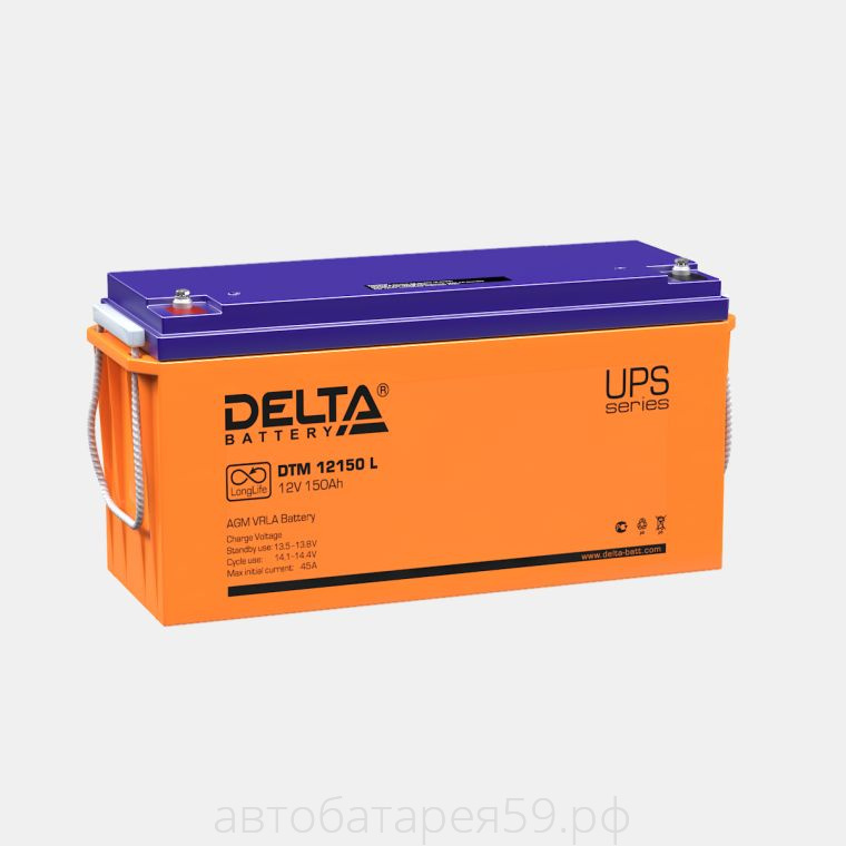 аккумулятор delta dtm l 12150