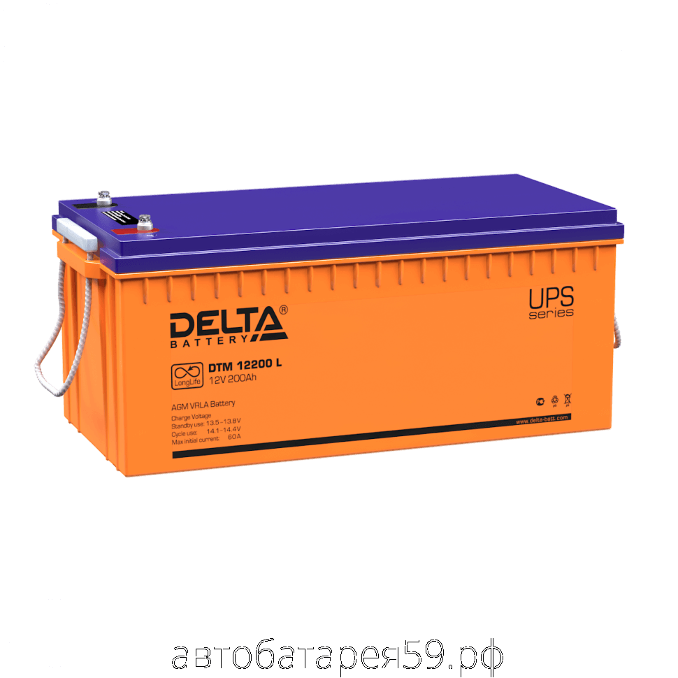 аккумулятор delta dtm l 12200