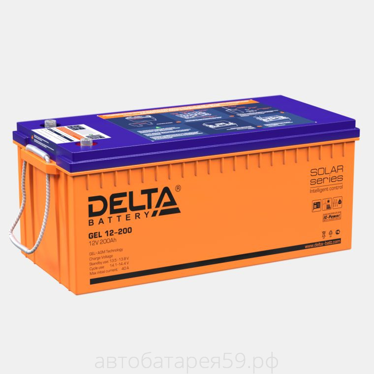 аккумулятор delta gel 12-200