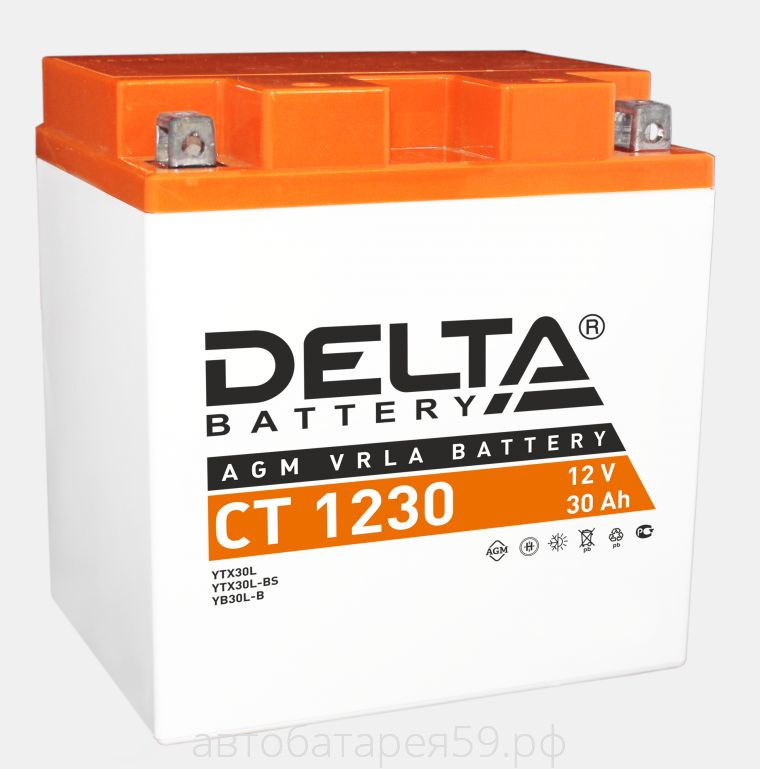 аккумулятор delta ct 1230 